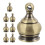 24 Pcs Lamp Finial Cap Knob Thread Decorative Topper For Shade Brass 1
