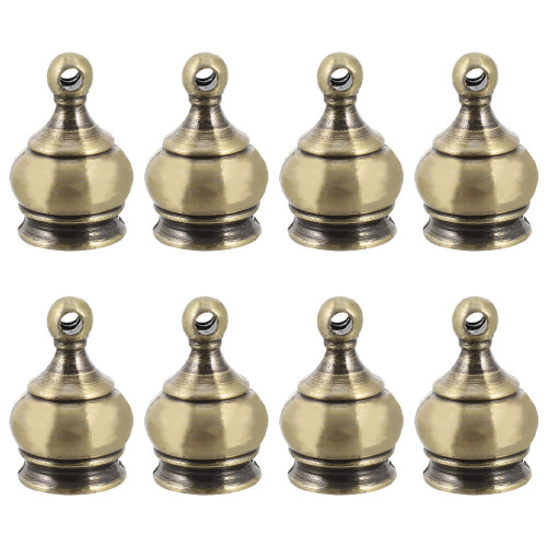 24 Pcs Lamp Finial Cap Knob Thread Decorative Topper For Shade Brass 2