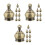 24 Pcs Lamp Finial Cap Knob Thread Decorative Topper For Shade Brass 10