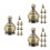 24 Pcs Lamp Finial Cap Knob Thread Decorative Topper For Shade Brass 5