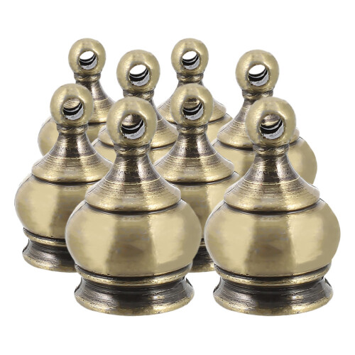 24 Pcs Lamp Finial Cap Knob Thread Decorative Topper For Shade Brass 1
