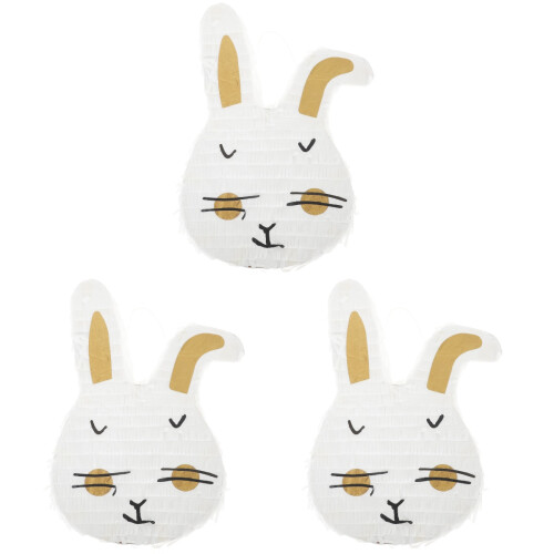 3pcs Easter Bunny Head Pinata Sugar Filled Party Toy 1