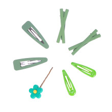 21Pièces Barrette Verte Clip Snap Style Mignon Pour Fille