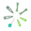 21Pièces Barrette Verte Clip Snap Style Mignon Pour Fille 1