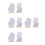 8 Pcs Mirror Table Wooden Base Acrylic Desktop Office 4