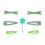 21Pièces Barrette Verte Clip Snap Style Mignon Pour Fille 11