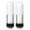 Premium White Silver Foundation Brush Set 2pcs for Flawless Makeup 2