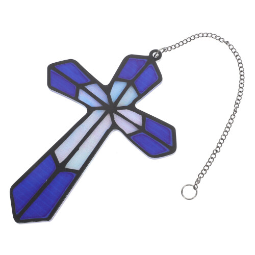 2Pcs Wall Cross Hanging Decor Acrylic Window Home Decor 2