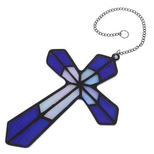 2Pcs Wall Cross Hanging Decor Acrylic Window Home Decor 1