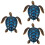 3 Pcs Iron Tortoise Pendant Colored Turtle Wall Decoration 6