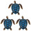 3 Pcs Iron Tortoise Pendant Colored Turtle Wall Decoration 2