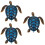 3 Pcs Iron Tortoise Pendant Colored Turtle Wall Decoration 7