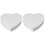 Set Of 2 Polystyrene Foam Shape Heart Shaped Cake Dummy Embryo 4