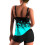 (M,Lake Blue)Tankini For Women Tummy Control 2 Piece Swimsuit 2