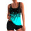 (M,Lake Blue)Tankini For Women Tummy Control 2 Piece Swimsuit 1