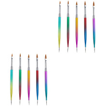 10St Manicure Pen Set Nail Art Tool Dubbelzijdig Kleurig