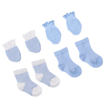 8 Pairs Baby Socks And Mittens Comfortable Newborn Ankle Set