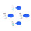 4 Sets Ceramic Precision Applicator With Fine Tip Blue Rubber Bottle 4