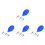 4 Sets Ceramic Precision Applicator With Fine Tip Blue Rubber Bottle 8