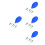 4 Sets Ceramic Precision Applicator With Fine Tip Blue Rubber Bottle 10