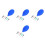 4 Sets Ceramic Precision Applicator With Fine Tip Blue Rubber Bottle 6