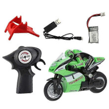 (Green-1B) RC Motorcycle Electronic Remote Control Racing Car High Speed Electric Off-Road Car Rechargeable 2.4Ghz Stunt Motorbike For Boys