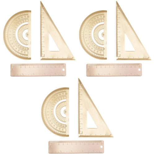 3sets Carpenters Protractor Ruler Drawing Tools Triangle Ruler 2