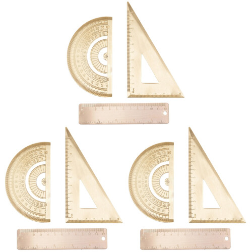 3sets Carpenters Protractor Ruler Drawing Tools Triangle Ruler 1