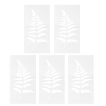 15Pcs White Plastic Cake Baking Stencils Reusable Hollow Leaf Design