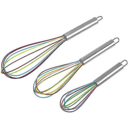 Silicone Whisk, Silicone Balloon Whisk with Soft Grip Handle