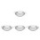 4pcs Stainless Steel Pot Silver Stainless Steel Griddle 11