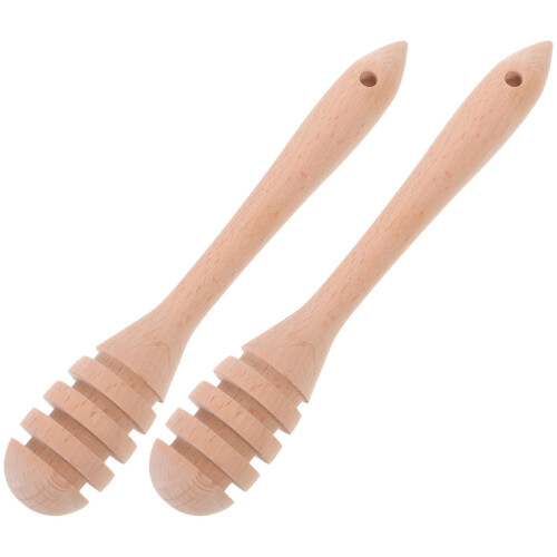 6 Pcs Wooden Honey Mixing Stirrer With Long Handle 1