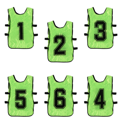 18 Pcs Durable Polyester Open Sided Vests For Team Practice 1