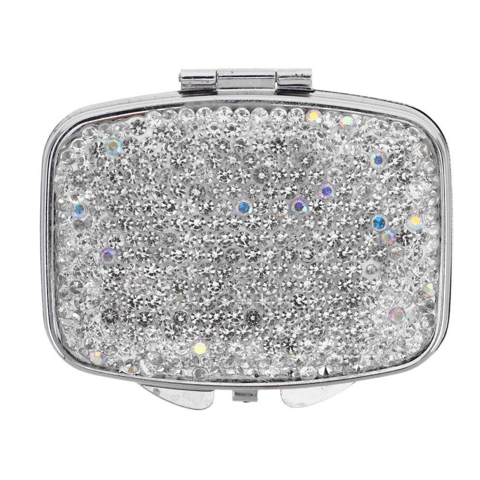 Aboofan 4Pcs Portable Mini Pill Organizer With Rhinestone Multi Compartment