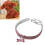 2Stk Elastisches Strasshalsband Pink Mit Charm Für Und 1