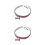 2Stk Elastisches Strasshalsband Pink Mit Charm Für Und 6