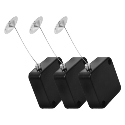6 Pcs Retractable Steel Cable Lock For Tv Dvd Remote 1 Meter 2