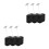 6 Pcs Retractable Steel Cable Lock For Tv Dvd Remote 1 Meter 6
