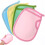 3 Count Exfoliating Mit Body Scrub Mitt Shower Scrubber Soft Bath 1