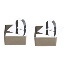 6 Pcs Stainless Steel Dessert Mousse Mold With Pusher
