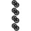 8 Pcs Replaceable Plastic Wheels For Shopping Cart And Baby Trolley 10