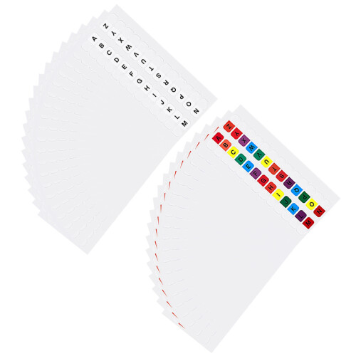 Bright Colored Sticky Alphabet Tabs for Notebooks and Books 1