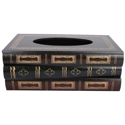 Buch Tissue Box Holz Braun Retro EuropeanStyle 2