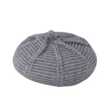 3Pcs Grey Wool Berets For Kids Girls Baby Beanie Autumn Winter