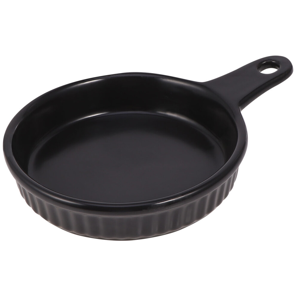 2 Pcs Ceramic Round Baking Pan With Handle For Home Kitchen Restaurant-image-OPC-PKYFSGR-NEW