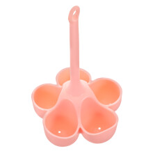 3Pcs Silicone Egg Holder Tray 5 Grid Reusable Steamer For Cooking Pink