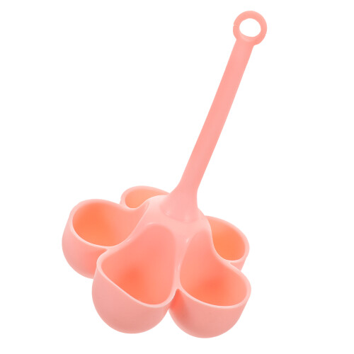 3Pcs Silicone Egg Holder Tray 5 Grid Reusable Steamer For Cooking Pink 1
