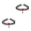 2 Pcs Punk Style Necklace Collar Clavicle Chain Accessory 8