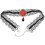 2 Pcs Punk Style Necklace Collar Clavicle Chain Accessory 2