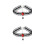 2 Pcs Punk Style Necklace Collar Clavicle Chain Accessory 4